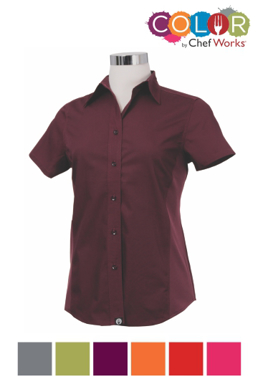 Picture of Chef Works - CSWV-MER - Female Merlot Universal Contrast Shirt