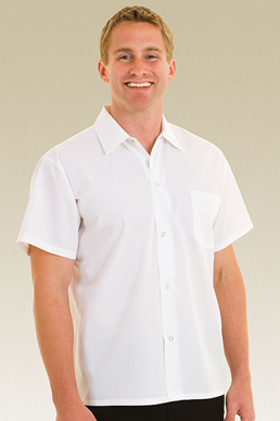 Picture of Chef Works - SHYK - White Utility Cook Shirt w Snaps