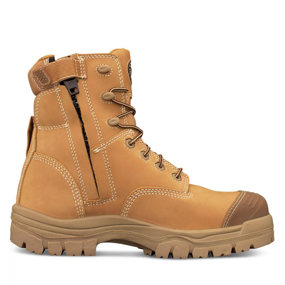 side zip safety toe work boots