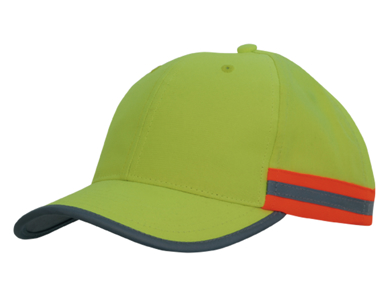 Picture of Headwear Stockist-3030-Hi Vis Cap with Reflective Tape