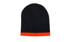 Picture of Headwear Stockist-4188-Roll Down Two Tone Acrylic Beanie - Toque