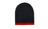 Picture of Headwear Stockist-4188-Roll Down Two Tone Acrylic Beanie - Toque