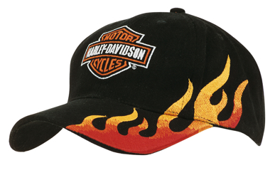 Picture of Headwear Stockist-4226-Brushed Heavy Cotton with Flame Embroidery