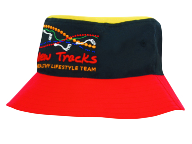 Picture of Headwear Stockist-4220-Breathable Poly Twill Multicoloured Bucket Hat