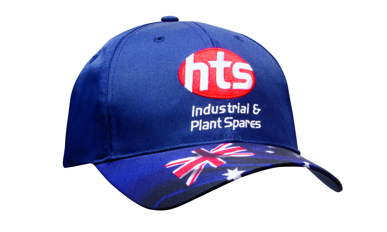Picture of Headwear Stockist-4190-Breathable Poly Twill Waving Flag Cap