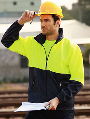 Picture of Bocini-SJ1237-Unisex Adults Hi-Vis Full Zip Fleece