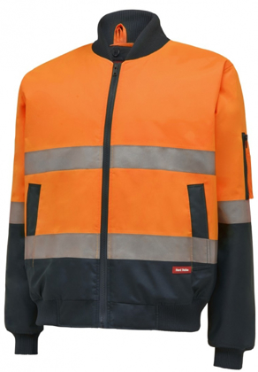 Picture of Hardyakka-Y06675-HARD YAKKA HI VIS 2TONE BOMBER JACKET WITH HOOP TAPE