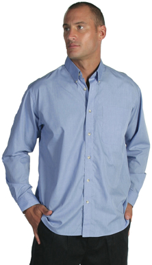 Picture of DNC Workwear-4122-Polyester Cotton Chambray Business Shirt - Long Sleeve