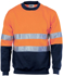 Picture of DNC Workwear Hi Vis Taped Fleece Crew Neck Sweat Shirt - CSR Reflective (3824)