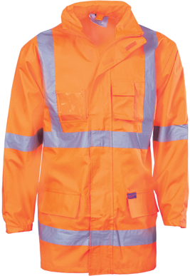 Picture of DNC Workwear-3995-HiVis Cross Back Day/Night “2 in 1” Rain Jacket