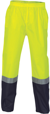 Picture of DNC Workwear-3880- HiVis Two Tone Light weight Rain Pants With CSR Reflective Tape