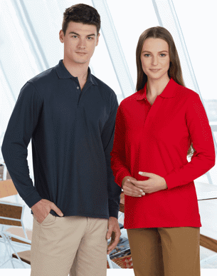 Picture of Winning Spirit-PS12-Unisex Traditional Poly/cotton Pique Long Sleeve Polo