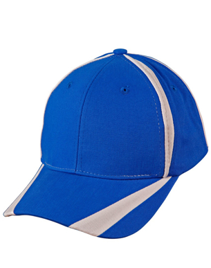 Picture of Winning Spirit - CH81 - Brushed Cotton Twill Baseball Cap With “X” Contrast Stripe