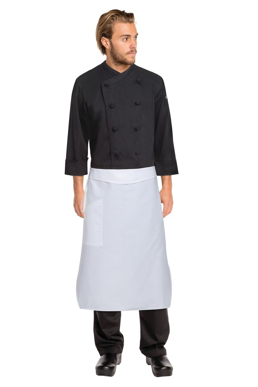 Picture of Chef Works-PCTA-White Tapered Apron W/ Flap