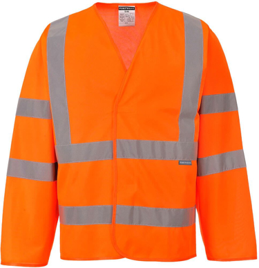 Picture of Prime Mover Workwear-C473-Hi-Vis Two Band and Brace Vest Long Sleeve