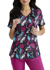 Picture of Skechers Ladies Cuddle Kitties Print Scrub Top (SKT021 CDKT)