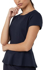 Picture of NNT Uniforms-CAT9S1-NAV-Cap Sleeve Peplum Top