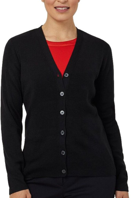 Picture of NNT Uniforms-CAT5BR-BLK-Button front cardigan