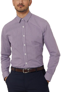 Picture of NNT Uniforms-CATJDF-BBW-Avignon Gingham Check Long Sleeve Slim Shirt