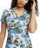 Picture of Cherokee Scrubs-CK637 WLSC-Cherokee Scrubs Print top - Wildlife Sanctuary