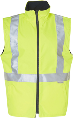 Picture of Australian Industrial Wear -SW19A-Men's Taped Hi-Vis Reversible Safety Vest