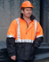 Picture of Australian Industrial Wear -SW28A-Men's Hi-Vis Taped Two Tone Rain Proof Jacket With Quilt Lining