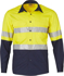 Picture of Australian Industrial Wear -SW69-Unisex Taped Hi-Vis Cotton Rip-Stop Long Sleeve Shirt