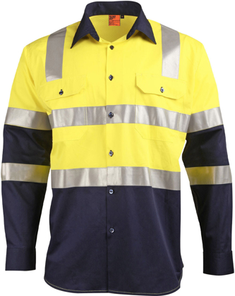 Picture of Australian Industrial Wear -SW70-Unisex Biomotion Day/Night Light Weight Safety Shirt With X Back Tape Configuration