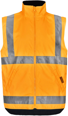 Picture of Australian Industrial Wear -SW76-Unisex Vic Rail Hi Vis Reversible Safety Vest