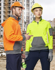 Picture of Australian Industrial Wear -SW78-Unisex Hi Vis ¼ Zip Premium Fleece Hoodie