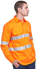 Picture of Australian Industrial Wear -SW87-Unisex Hi-Vis Cool Breeze Closed Front Long Sleeve Shirt With Perforated Tape