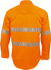 Picture of Australian Industrial Wear -SW87-Unisex Hi-Vis Cool Breeze Closed Front Long Sleeve Shirt With Perforated Tape