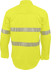 Picture of Australian Industrial Wear -SW87-Unisex Hi-Vis Cool Breeze Closed Front Long Sleeve Shirt With Perforated Tape