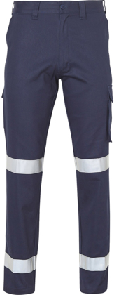 Picture of Australian Industrial Wear -WP13HV-Men's Taped Pre-Shrunk Drill Pants With 3M Tapes Long Leg