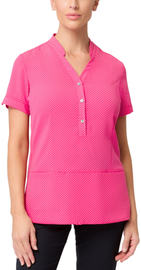 Picture of City Collection City Stretch® Spot Short Sleeve Tunic - Pink (2174-PINK)