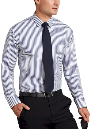 Picture of Winning Spirit Mens Executive Sateen Stripe Long Sleeve Shirt (M7310L)