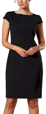 Picture of Winning Spirit Ladies Wool Blend Stretch Cap Sleeve Dress (M9281)