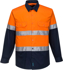 Picture of Prime Mover Workwear Hi-Vis Two Tone Lightweight Long Sleeve Shirt with Tape (MA801)