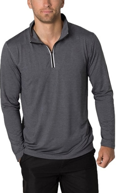 Picture of Be seen-BKHZ450-Mens charcoal heather soft touch fabric long sleeve top