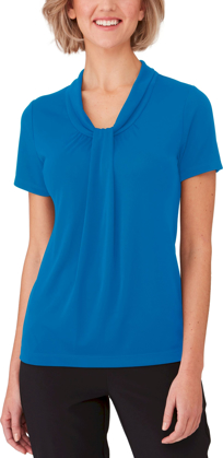 Picture of City Collection Pippa Knit Short Sleeve Blouse (2222)