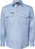 Picture of NCC Apparel Mens Lightweight Long Sleeve Half Placket Cotton Drill Shirt With Contrast Buttons (WS3029)