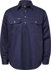 Picture of NCC Apparel Mens Lightweight Long Sleeve Half Placket Cotton Drill Shirt With Contrast Buttons (WS3029)