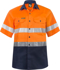 Picture of NCC Apparel Mens Hi Vis Two Tone Short Sleeve Cotton Drill Shirt With CSR Reflective Tape (WS4001)