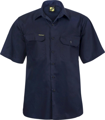 Picture of NCC Apparel Mens Lightweight Short Sleeve Vented Cotton Drill Shirt (WS4012)
