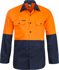 Picture of NCC Apparel Mens Lightweight Hi Vis Two Tone Long Sleeve Vented Cotton Drill Shirt (WS4247)
