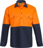 Picture of NCC Apparel Mens Hi Vis Two Tone Half Placket Cotton Drill Shirt With Semi Gusset Sleeves (WS4256)