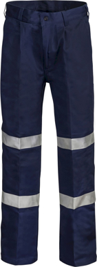 Picture of NCC Apparel Mens Classic Pleat Cotton Drill Trouser With CSR Reflective Tape (WP4006)