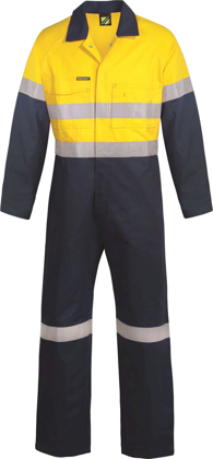 Picture of NCC Apparel Mens Hi Vis Two Tone Cotton Drill Coveralls With CSR Reflective Tape (WC6093)