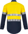 Picture of NCC Apparel Mens Hi Vis Long Sleeve Cotton Drill Industrial Laundry Reflective Shirt (WS3028)