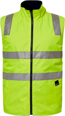 Picture of NCC Apparel Mens Hi Vis Reversible Fleece Reflective Vest (WW9014)